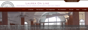 Unimore > Laureaonline > Homepage