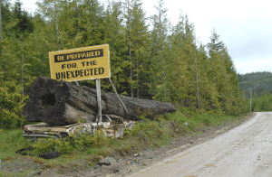 Vancouver Island > da port Hardy verso Cape Scott > stai pronto per gli imprevisti