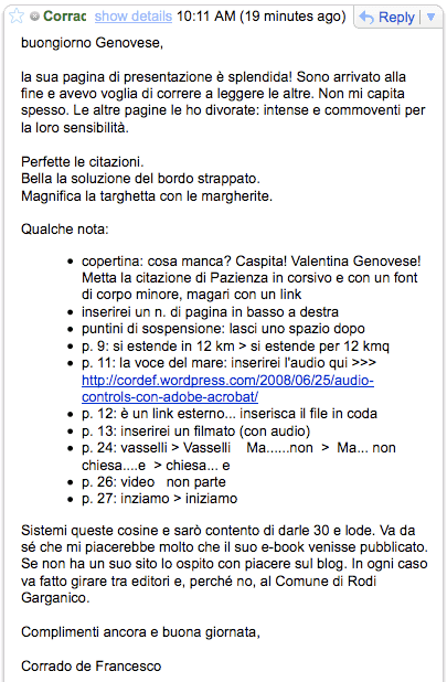 l'e-mail che vorrei scrivere più spesso