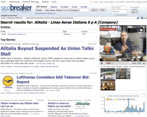 Silobreaker > Alitalia 