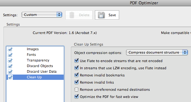 Acrobat Professional 8 > PDF Optimizer