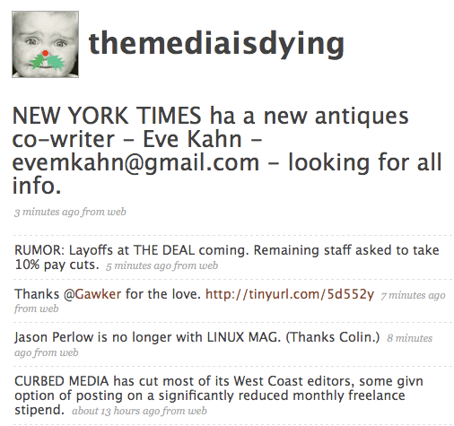 The media is dying > 15.12.2008