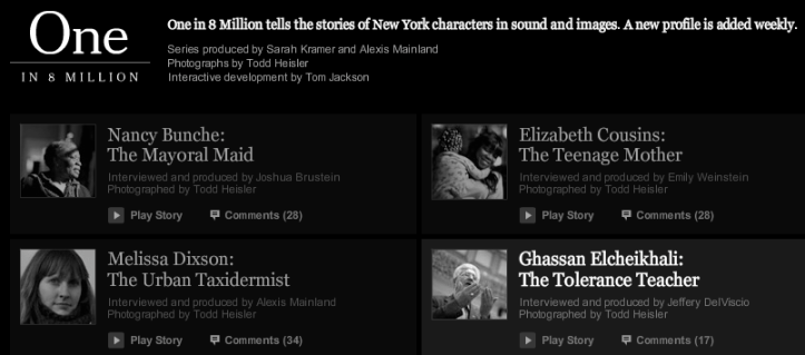 New York Times > One in 8 Million