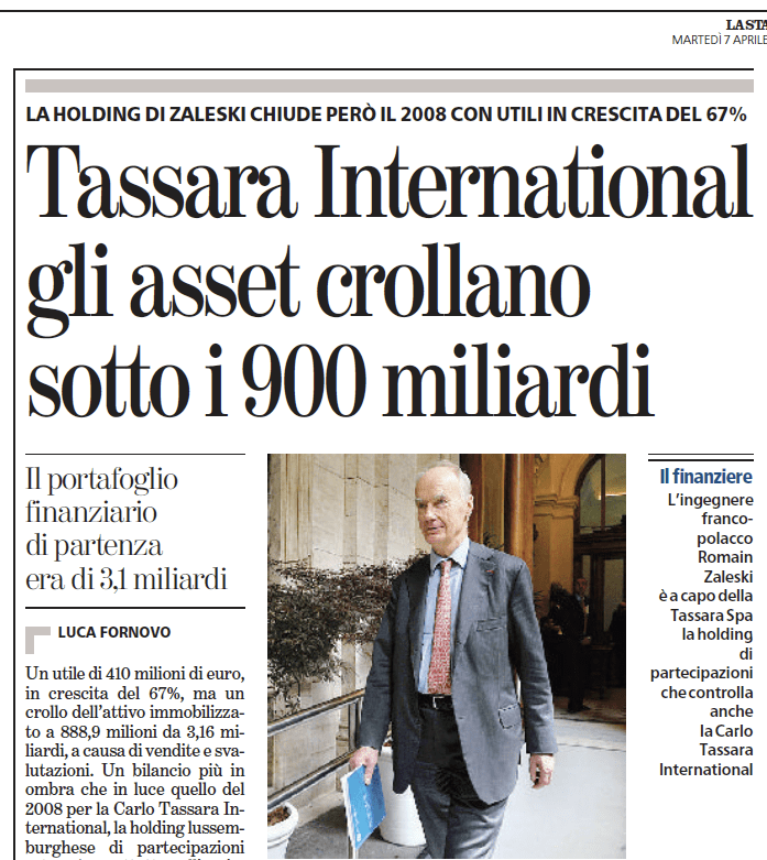 La Stampa > 07.04.2009 > Tassara