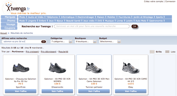 Twenga > scarpe Salomon XA pro 3D 