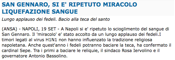 ANSA > 19.09.2009 > San Gennaro