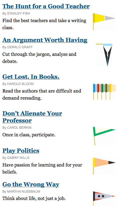 NYT > College advice