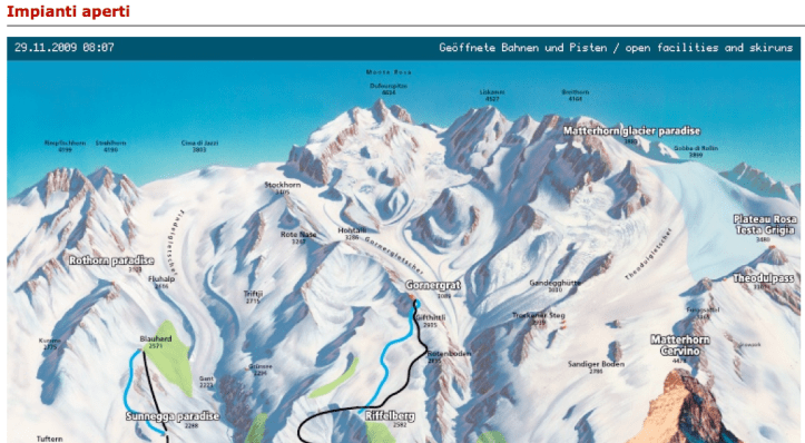 ZERMATT > Piste e impianti (29.11.2009 h. 8.07)