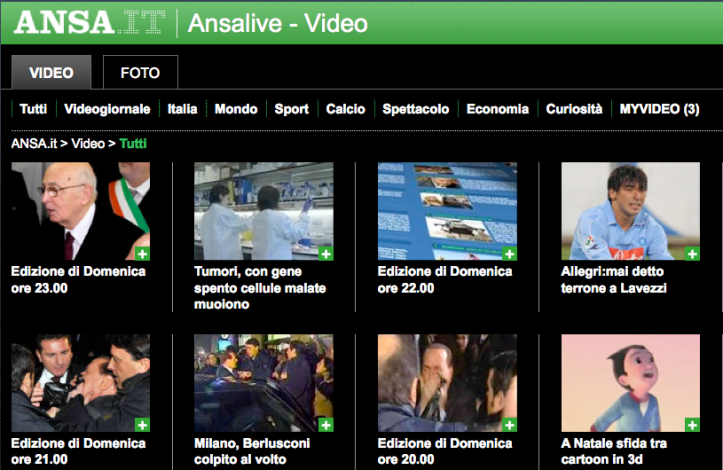 ANSA > 14.12.2009 > Video ANSA > 14.12.2009 > Video