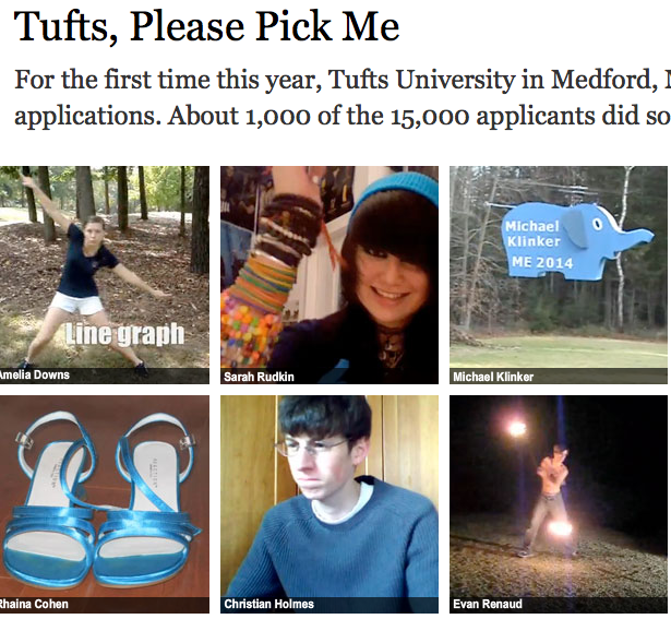 NYT > Tufts University > Video degli studenti