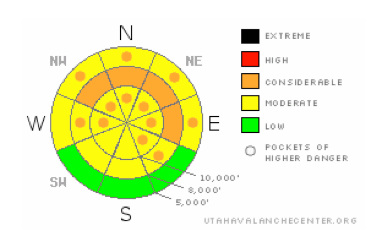 UTAH > Bollettino valanghe > 2010-02-28 (mappa)