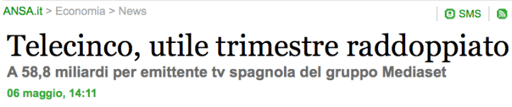 ANSA > 6.05.2010 > Telecinco 