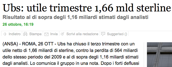 ANSA > 26.10.2010 > UBS